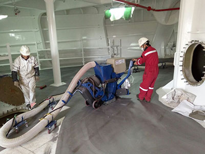 路面拋丸機(jī)在船舶艙室除銹